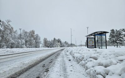 Snöfall i Kiruna